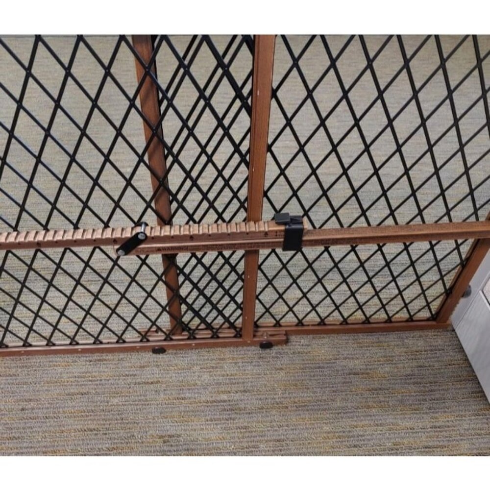 Position & Lock Baby Gate Pressure-Mounted Farmhouse Collection